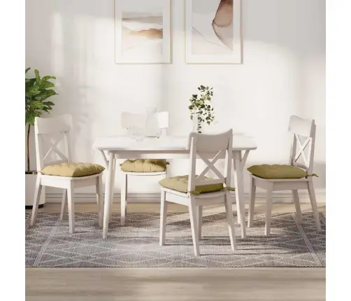 Istumispatjad 4 Pcs Hall Roheline 40 X 40 X 6 Cm Korter Kangas