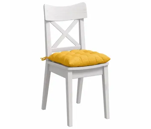 Sēdvietas Spilventiņi 4 Pcs Gaiši Dzeltena 40 X 40 X 6 Cm Vidaxl