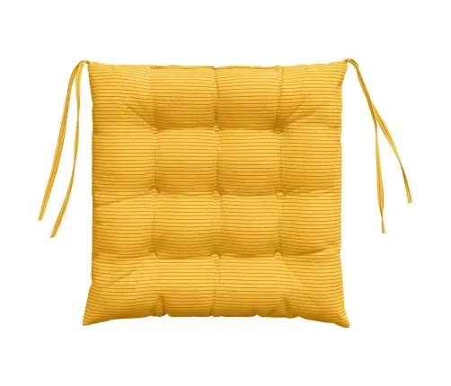 Sēdvietas Spilventiņi 4 Pcs Gaiši Dzeltena 40 X 40 X 6 Cm Vidaxl