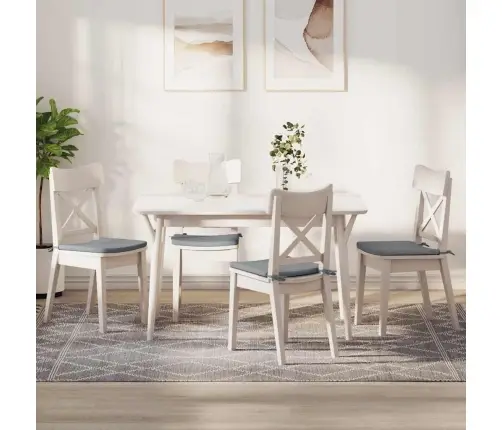 Sēdvietas Spilventiņi 4 Pcs Gaiši Pelēks 40 X 40 X 3 Cm Audums Vidaxl