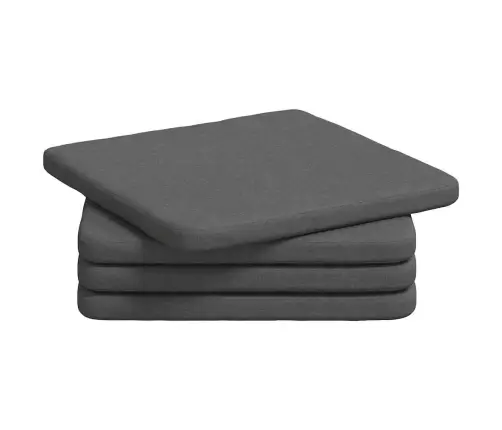 Sēdvietas Spilventiņi 4 Pcs Tumši Pelēks 40 X 40 X 3 Cm Audums Vidaxl