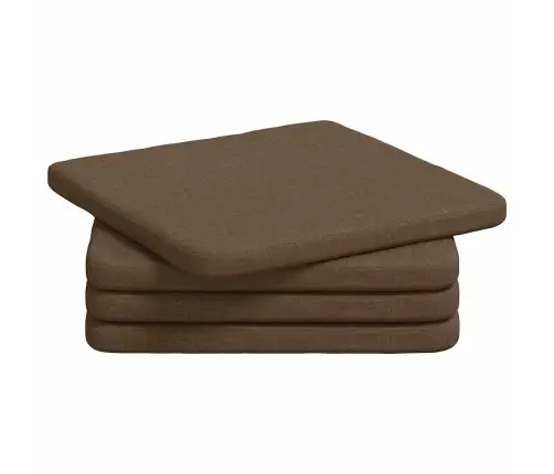Sēdvietas Spilventiņi 4 Pcs Brūna 40 X 40 X 3 Cm Audums Vidaxl