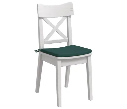 Sēdvietas Spilventiņi 4 Pcs Tumši Zaļš 40 X 40 X 3 Cm Audums Vidaxl