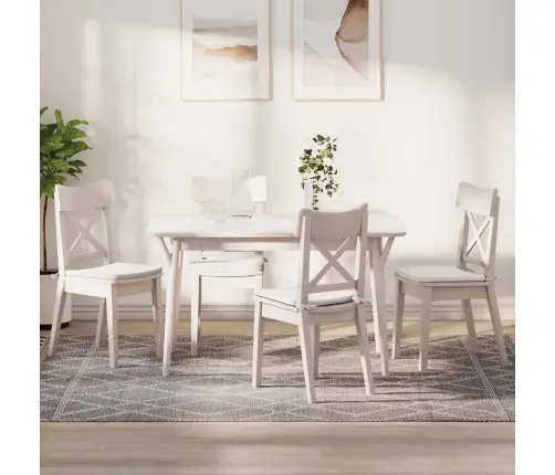 Sēdvietas Spilventiņi 4 Pcs Balts 40 X 40 X 3 Cm Audums Vidaxl