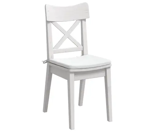 Sēdvietas Spilventiņi 4 Pcs Balts 40 X 40 X 3 Cm Audums Vidaxl