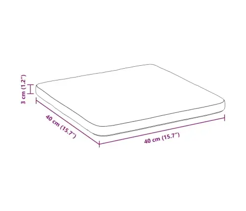 Sēdvietas Spilventiņi 4 Pcs Balts 40 X 40 X 3 Cm Audums Vidaxl