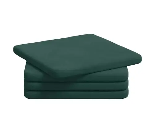Sėdynių Pagalvėlės 4 Pcs Tamsiai Žalia 40 X 40 X 3 Cm Aksomas