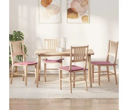 Sēdvietas Spilventiņi 4 Pcs Rozā 40 X 40 X 3 Cm Samts Vidaxl