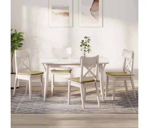 Sėdynių Pagalvėlės 4 Pcs Pilkai Žalia 40 X 40 X 3 Cm