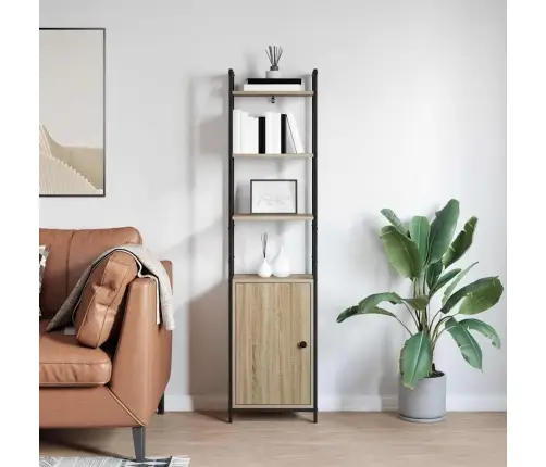 Grāmatplaukts Sonoma Ozols 40 X 24 X 161 Cm Inženierijas Koks Vidaxl