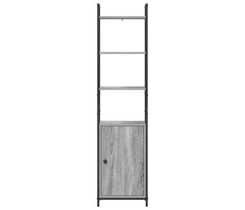 Grāmatplaukts Pelēks Sonoma 40 X 24 X 161 Cm Inženierijas Koks Vidaxl