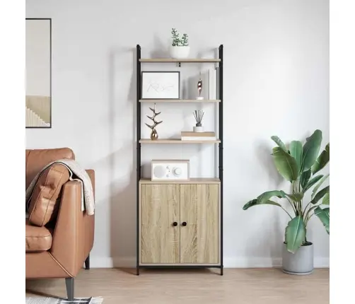 Grāmatplaukts Sonoma Ozols 60 X 24 X 161 Cm Inženierijas Koks Vidaxl