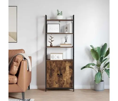 Grāmatplaukts Dūmaka Ozols 60 X 24 X 161 Cm Inženierijas Koks Vidaxl