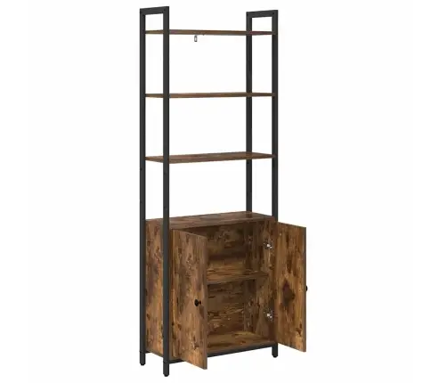 Grāmatplaukts Dūmaka Ozols 60 X 24 X 161 Cm Inženierijas Koks Vidaxl