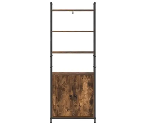 Grāmatplaukts Dūmaka Ozols 60 X 24 X 161 Cm Inženierijas Koks Vidaxl