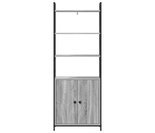 Grāmatplaukts Pelēks Sonoma 60 X 24 X 161 Cm Inženierijas Koks Vidaxl