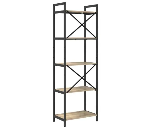 Grāmatu Plaukts Sonoma Ozols 56 X 34 X 171 Cm Inženierijas Koks Vidaxl