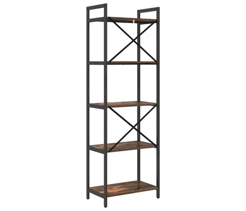 Knygų Lentyna Rūkyta Ąžuolas 56 X 34 X 171 Cm Apdirbta Mediena