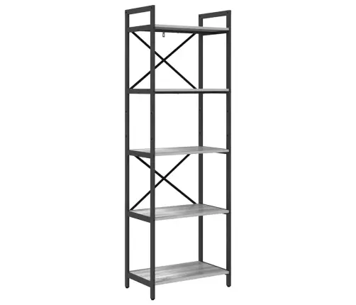 Grāmatu Plaukts Pelēks Sonoma 56 X 34 X 171 Cm Vidaxl