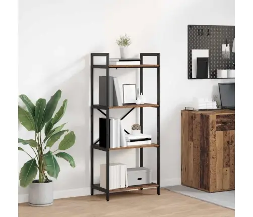 Grāmatu Plaukts Vecs Koks 56 X 34 X 133,5 Cm Inženierijas Koks Vidaxl