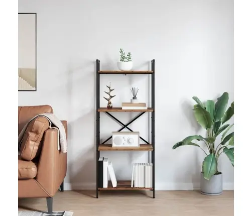 Grāmatu Plaukts Vecs Koks 56 X 34 X 133,5 Cm Inženierijas Koks Vidaxl