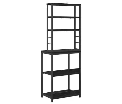 Köögiriiul Must Tamm 60 X 40 X 168 Cm Tehispuit