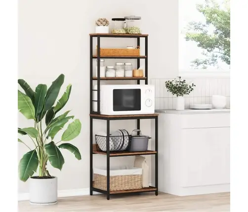 Virtuvės Lentyna Senovinis Medis 60 X 40 X 168 Cm