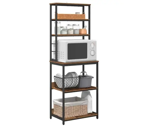 Virtuvės Lentyna Senovinis Medis 60 X 40 X 168 Cm