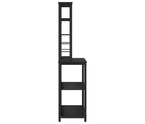 Virtuves Plaukts Melns Ozolkoks 80 X 40 X 168 Cm Vidaxl