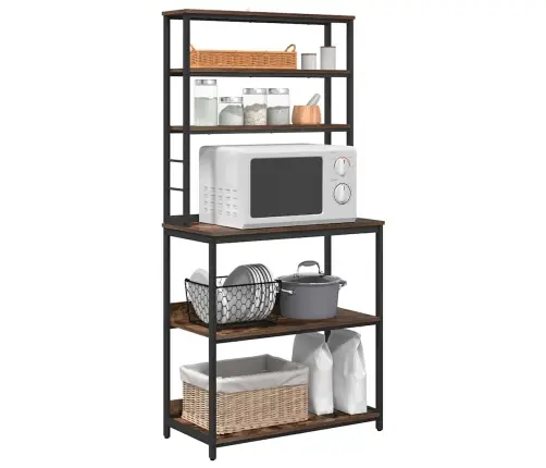 Virtuvės Lentyna Rūkyta Ąžuolas 80 X 40 X 168 Cm