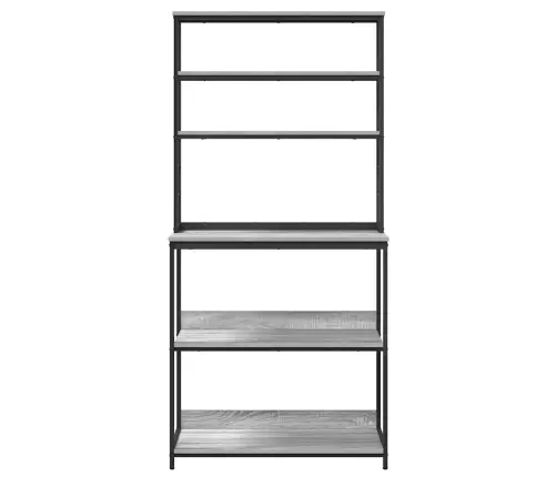 Virtuves Plaukts Pelēks Sonoma 80 X 40 X 168 Cm Vidaxl