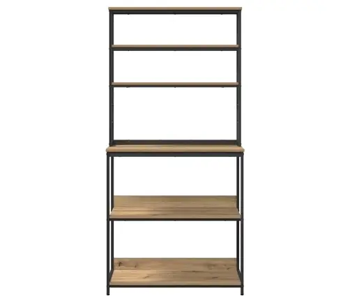 Virtuves Plaukts Artisānā Ozols 80 X 40 X 168 Cm Vidaxl