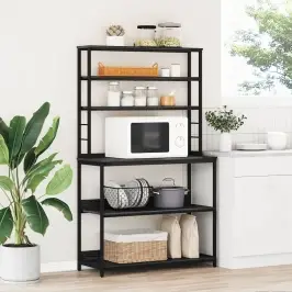 Virtuvės Lentyna Juodas Ąžuolas 100 X 40 X 168 Cm