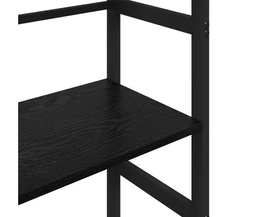 Grāmatu Plaukts Melns Ozolkoks 40 X 29,5 X 81 Cm Vidaxl