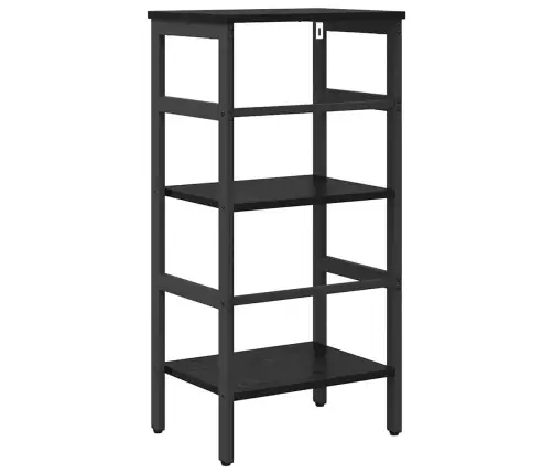 Grāmatu Plaukts Melns Ozolkoks 40 X 29,5 X 81 Cm Vidaxl