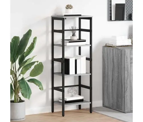 Knygų Lentyna Pilkas Sonoma 40 X 29,5 X 115 Cm Apdirbta Mediena