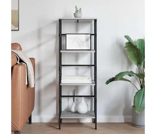 Knygų Lentyna Pilkas Sonoma 40 X 29,5 X 115 Cm Apdirbta Mediena