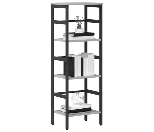 Knygų Lentyna Pilkas Sonoma 40 X 29,5 X 115 Cm Apdirbta Mediena