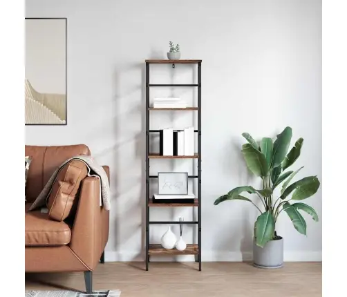 Knygų Lentyna Rūkyta Ąžuolas 40 X 29,5 X 149 Cm