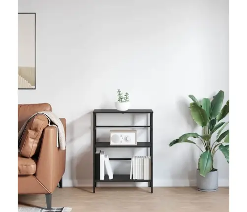 Raamatukapp Must Tamm 60 X 29,5 X 81 Cm Tehispuit