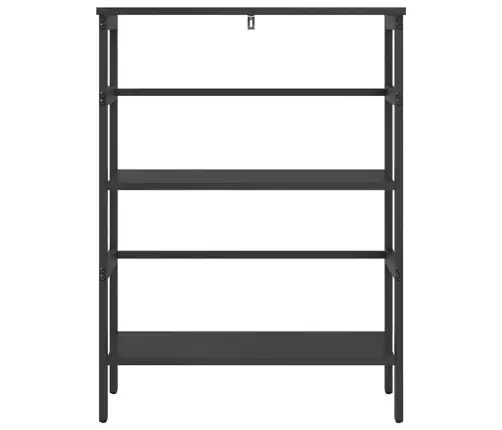 Raamatukapp Must Tamm 60 X 29,5 X 81 Cm Tehispuit