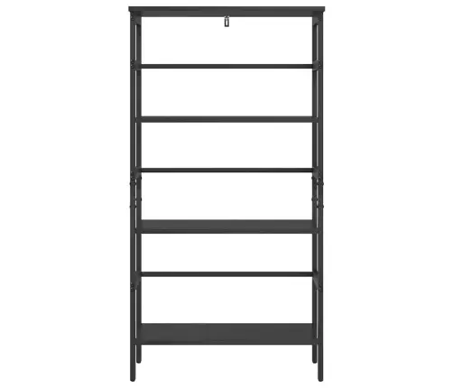 Grāmatu Plaukts Melns Ozolkoks 60 X 29,5 X 115 Cm Vidaxl