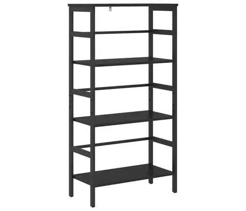 Grāmatu Plaukts Melns Ozolkoks 60 X 29,5 X 115 Cm Vidaxl