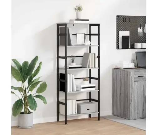 Grāmatu Plaukts Pelēks Sonoma 60 X 29,5 X 149 Cm Vidaxl