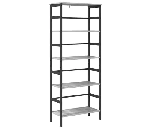 Grāmatu Plaukts Pelēks Sonoma 60 X 29,5 X 149 Cm Vidaxl