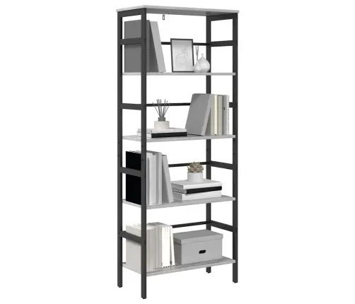 Grāmatu Plaukts Pelēks Sonoma 60 X 29,5 X 149 Cm Vidaxl