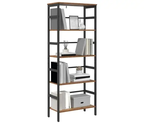 Grāmatu Plaukts Vecs Koks 60 X 29,5 X 149 Cm Inženierijas Koks Vidaxl