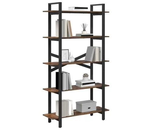 Knygų Lentyna Rūkyta Ąžuolas 100 X 33,5 X 178 Cm