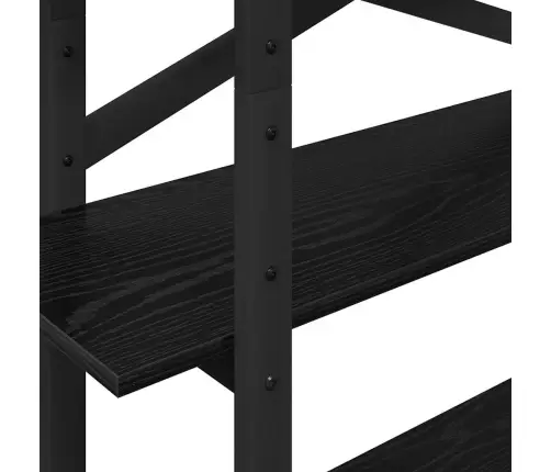 Grāmatu Plaukts Melns Ozolkoks 100 X 33,5 X 140 Cm Vidaxl