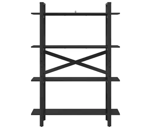 Grāmatu Plaukts Melns Ozolkoks 100 X 33,5 X 140 Cm Vidaxl